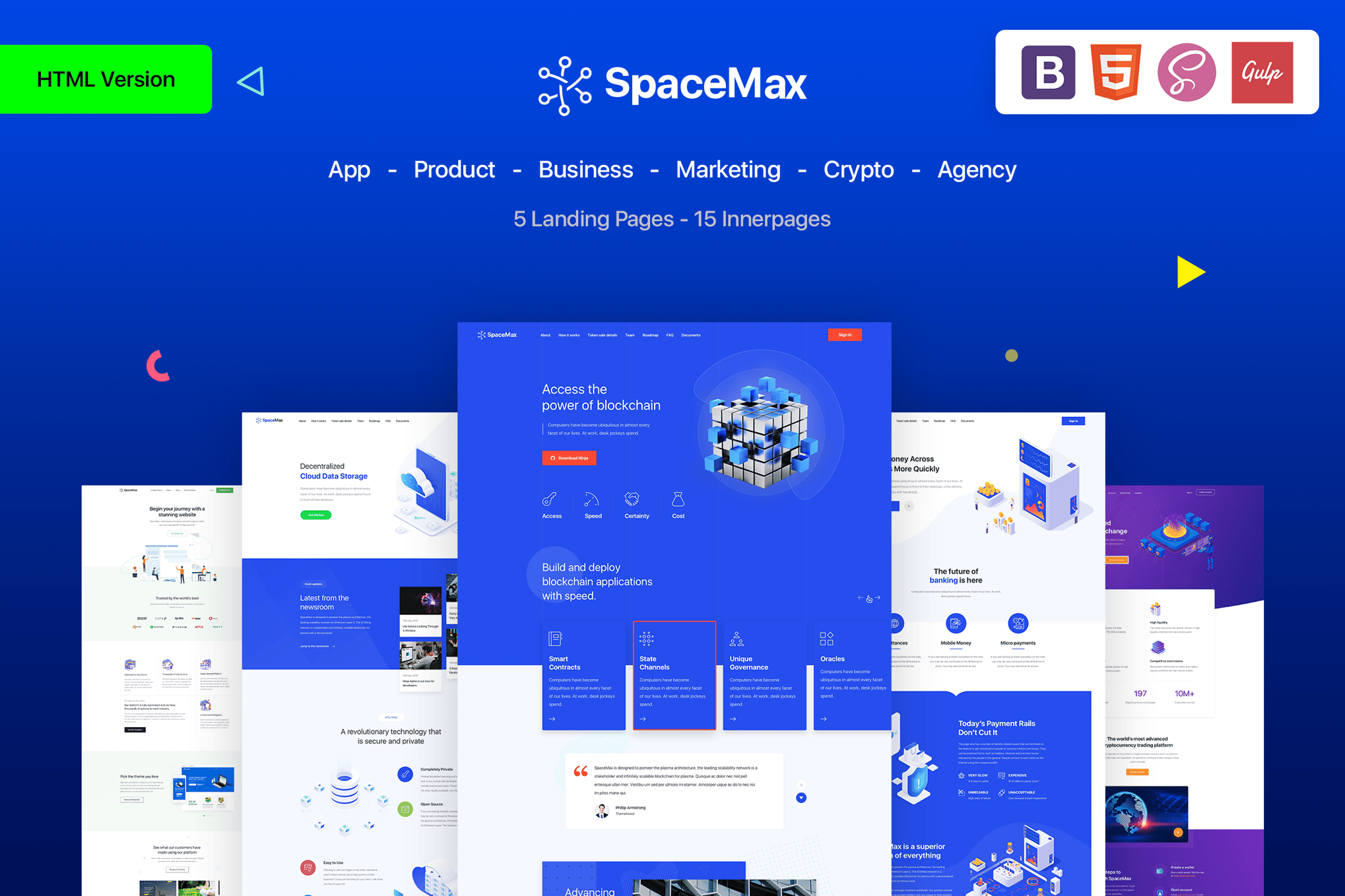 Imagen de portada de SpaceMax - Multipurpose HTML Template (plantilla web)