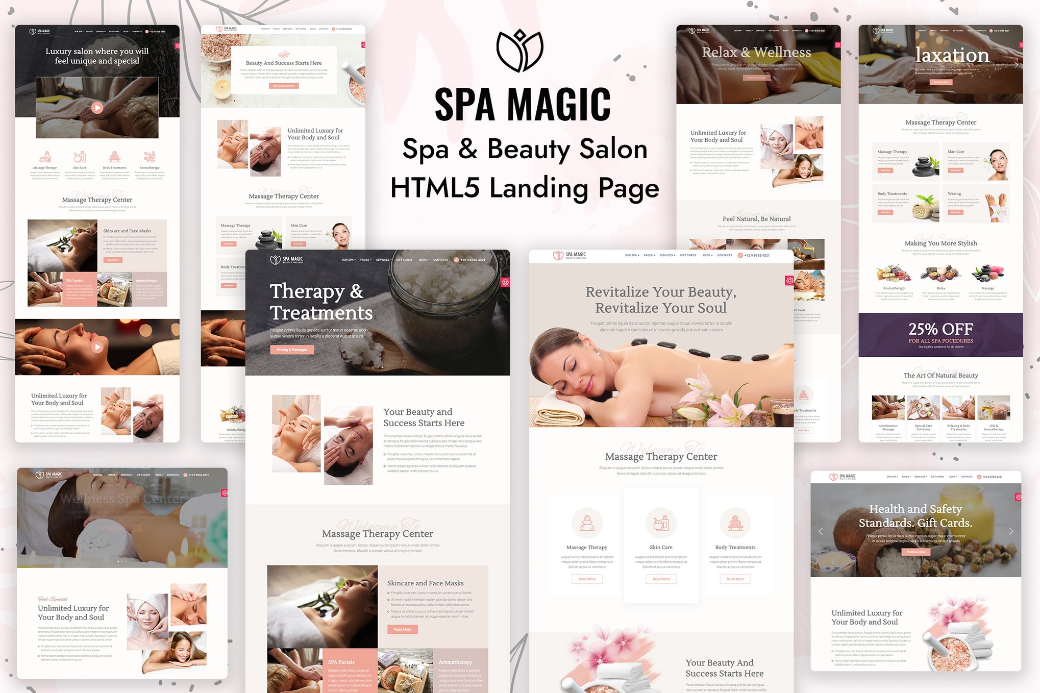 Imagen de portada de SpaMagic - Beauty Spa Salon Wellness Center HTML (plantilla web)