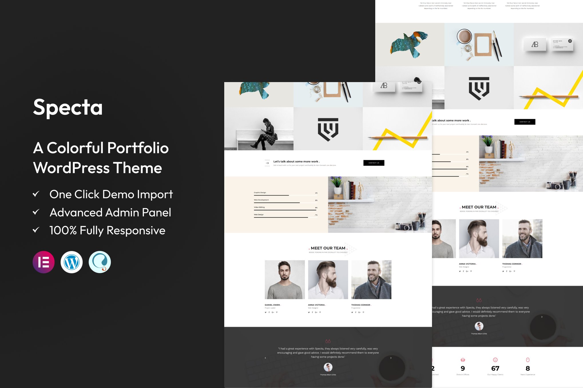 Imagen de portada de Specta - Multipurpose Portfolio WordPress Theme (tema)