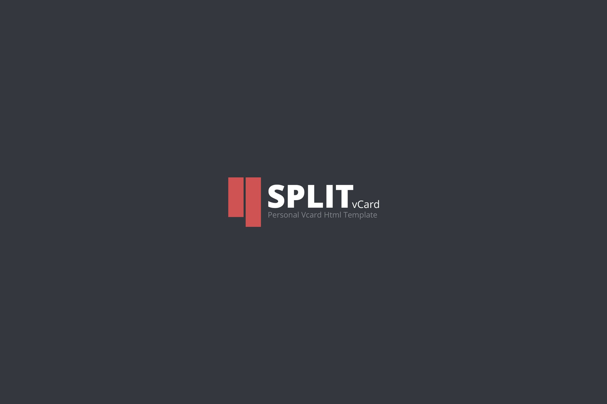 Imagen de portada de Split : Personal CV/Vcard Template (plantilla web)
