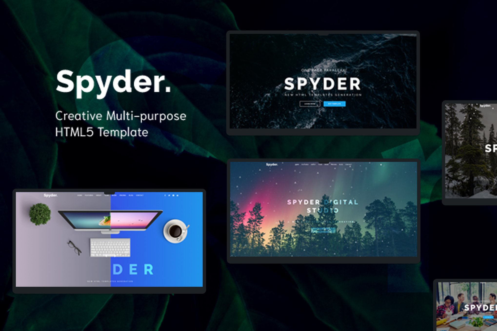 Imagen de portada de Spyder - One Page Multipurpose HTML Template (plantilla web)