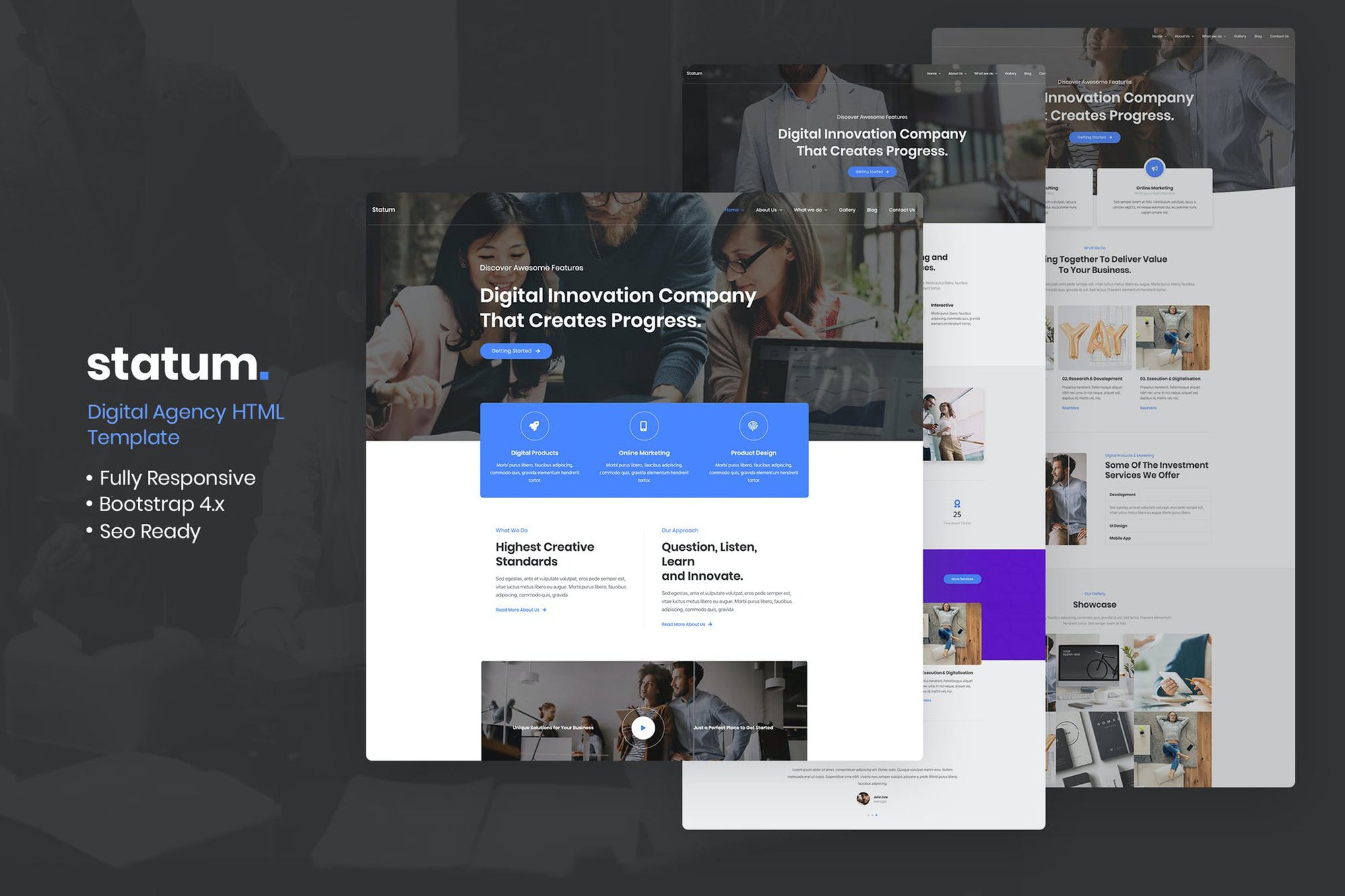 Imagen de portada de Statum - Business & Agency HTML5 Template (plantilla web)