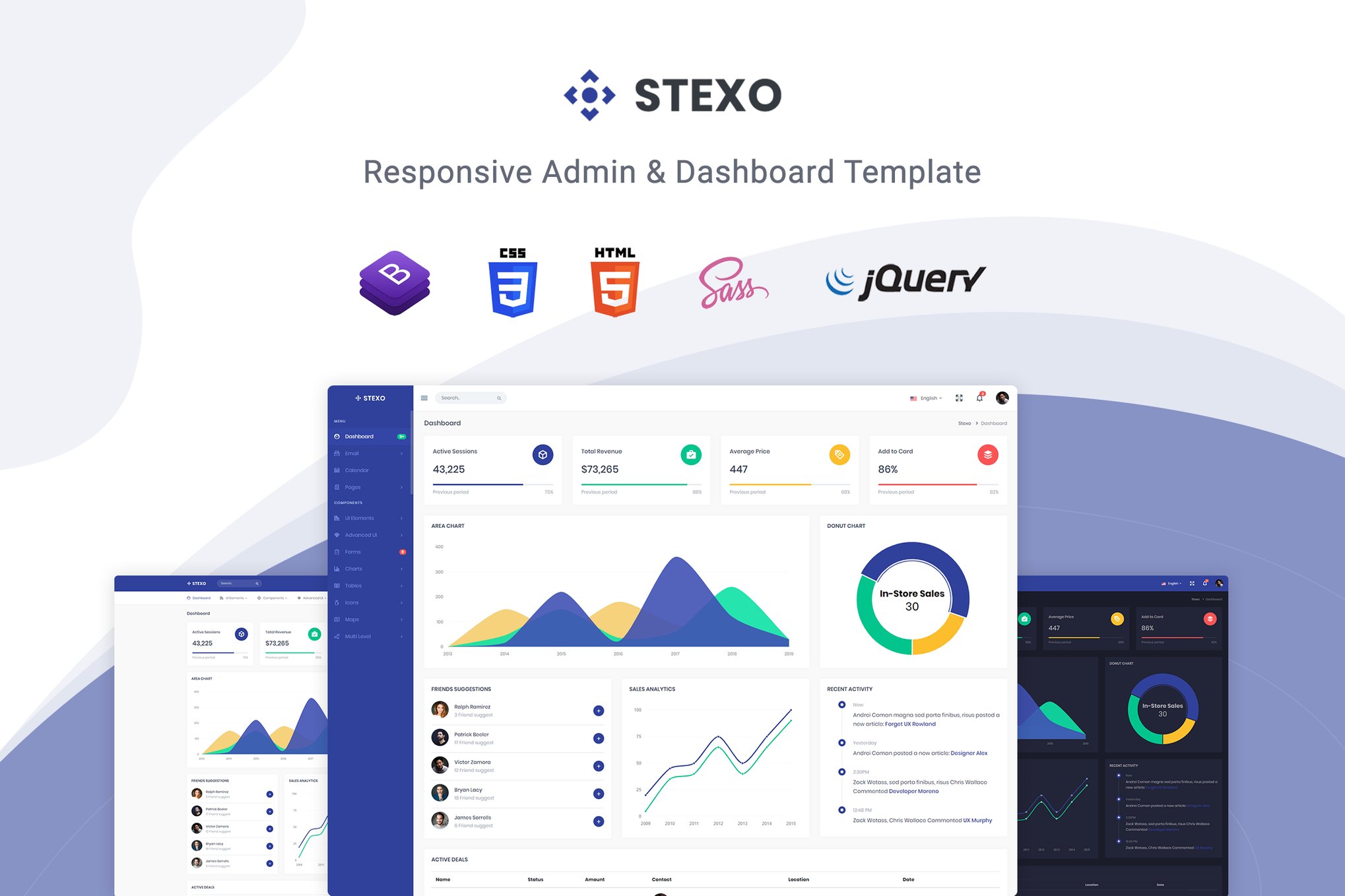 Imagen de portada de Stexo - Admin & Dashboard Template (plantilla web)