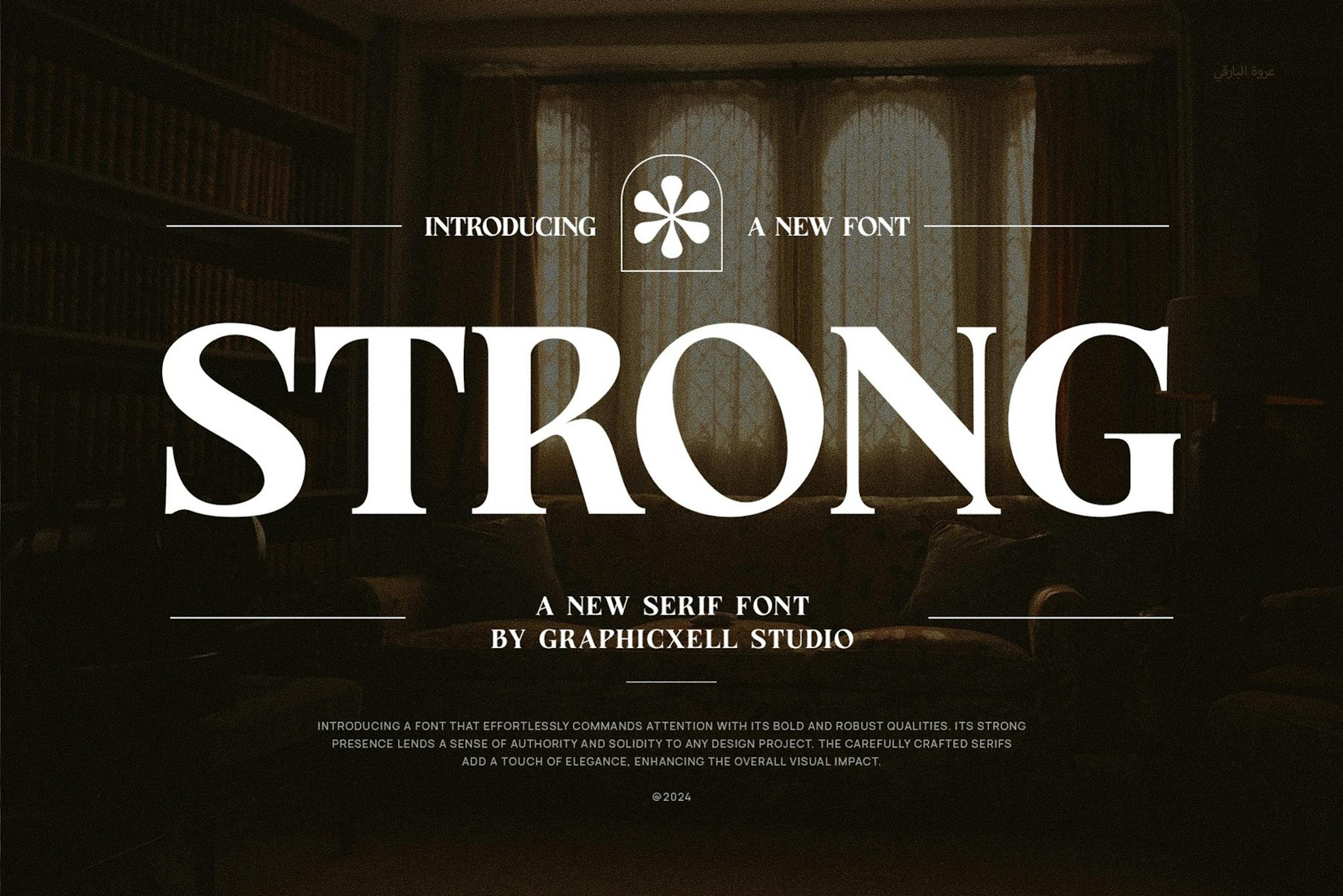 Imagen de portada de Strong Elegant Serif Font Typeface (fuente)