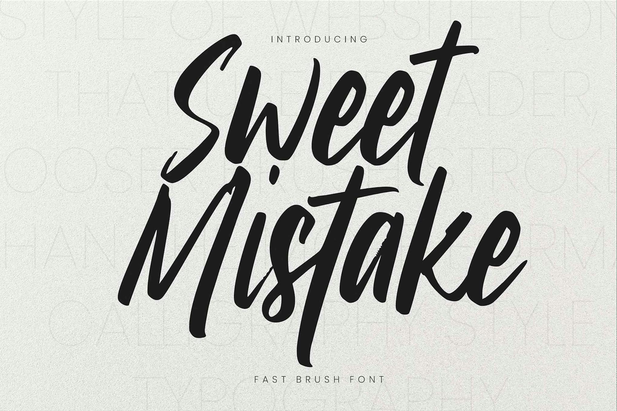 Imagen de portada de Sweet Mistake - Fast Brush Font (fuente)