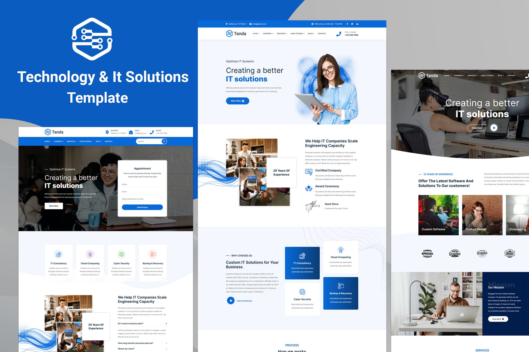 Imagen de portada de Tanda - Technology & IT Solutions Template (plantilla web)