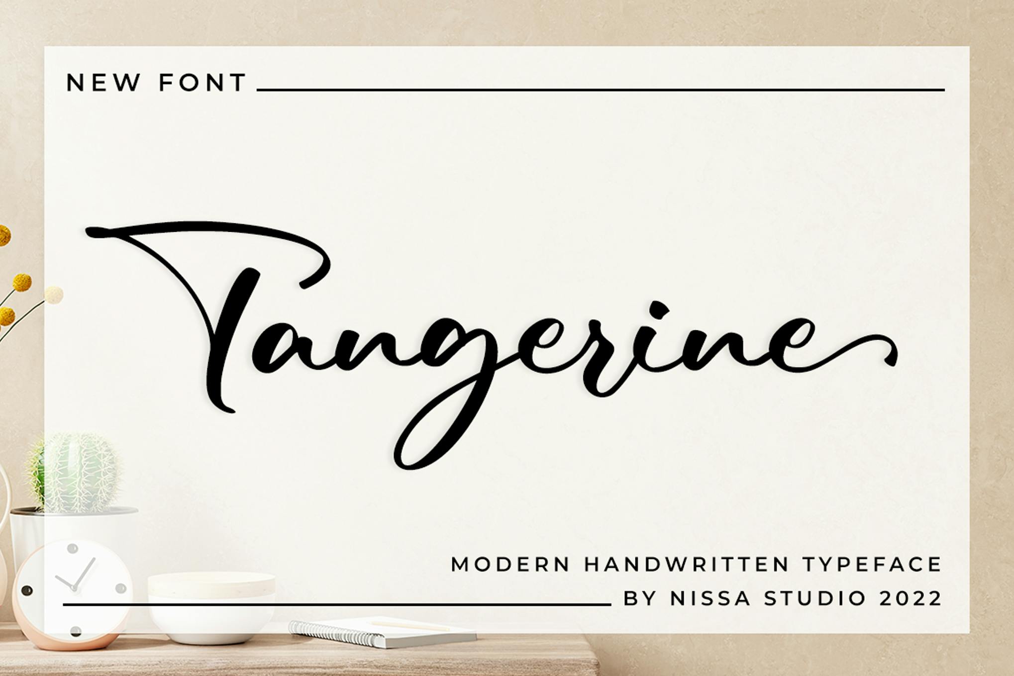 Imagen de portada de Tangerine Script (fuente)