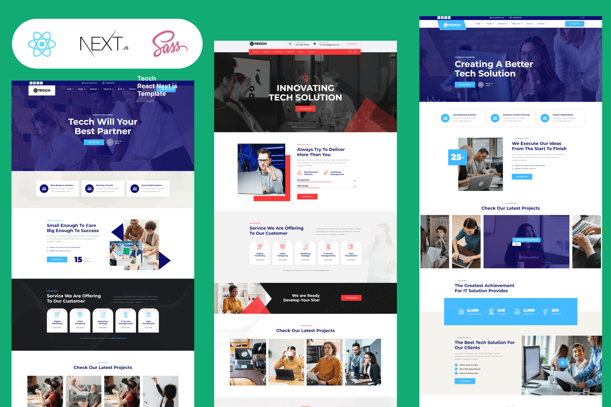 Imagen de portada de Tecch - Technology & IT Solutions Next js Template (plantilla web)