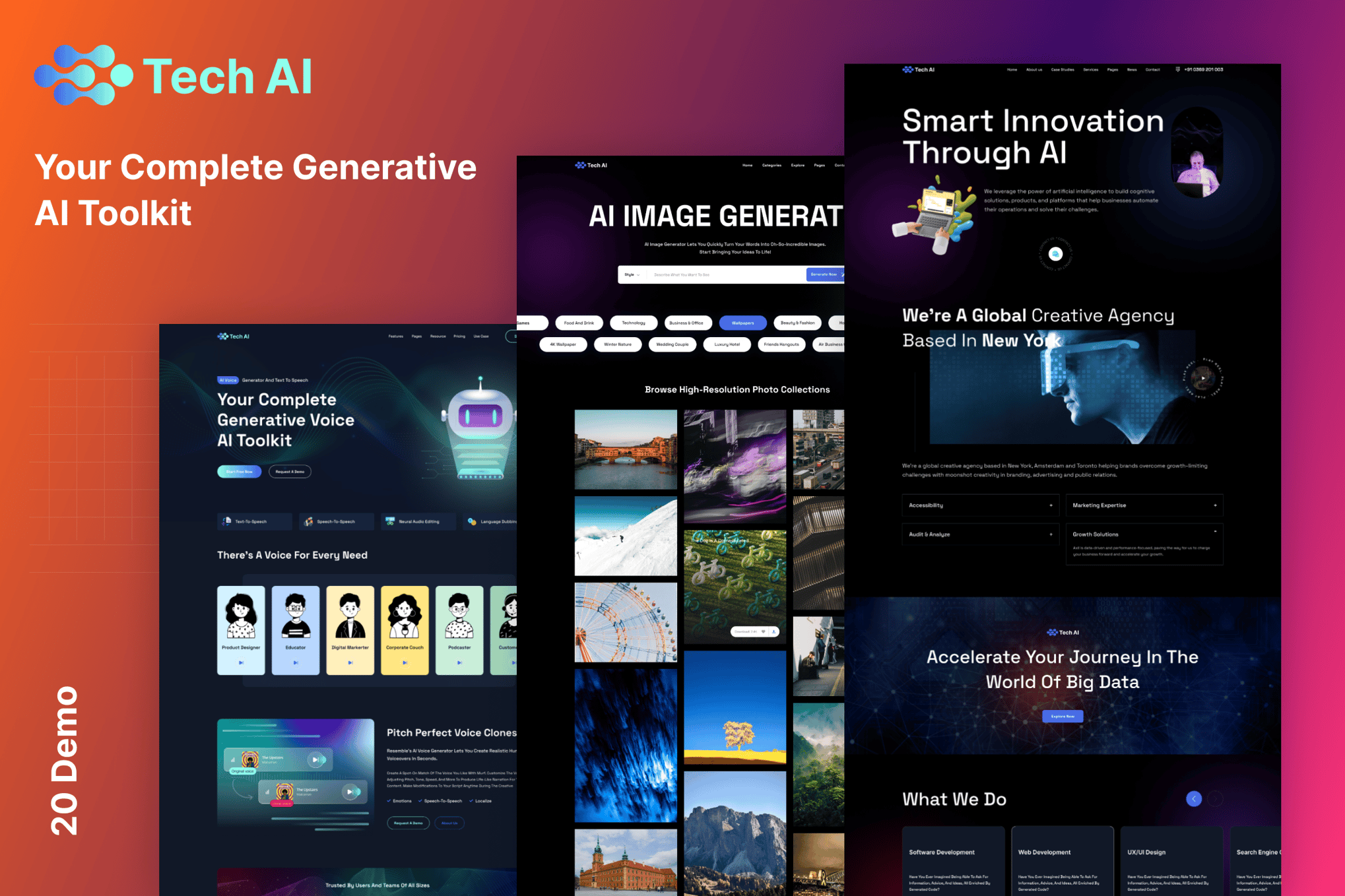 Imagen de portada de TechAI - AI Writer & Copywriting Multipurpose VUE. (plantilla web)
