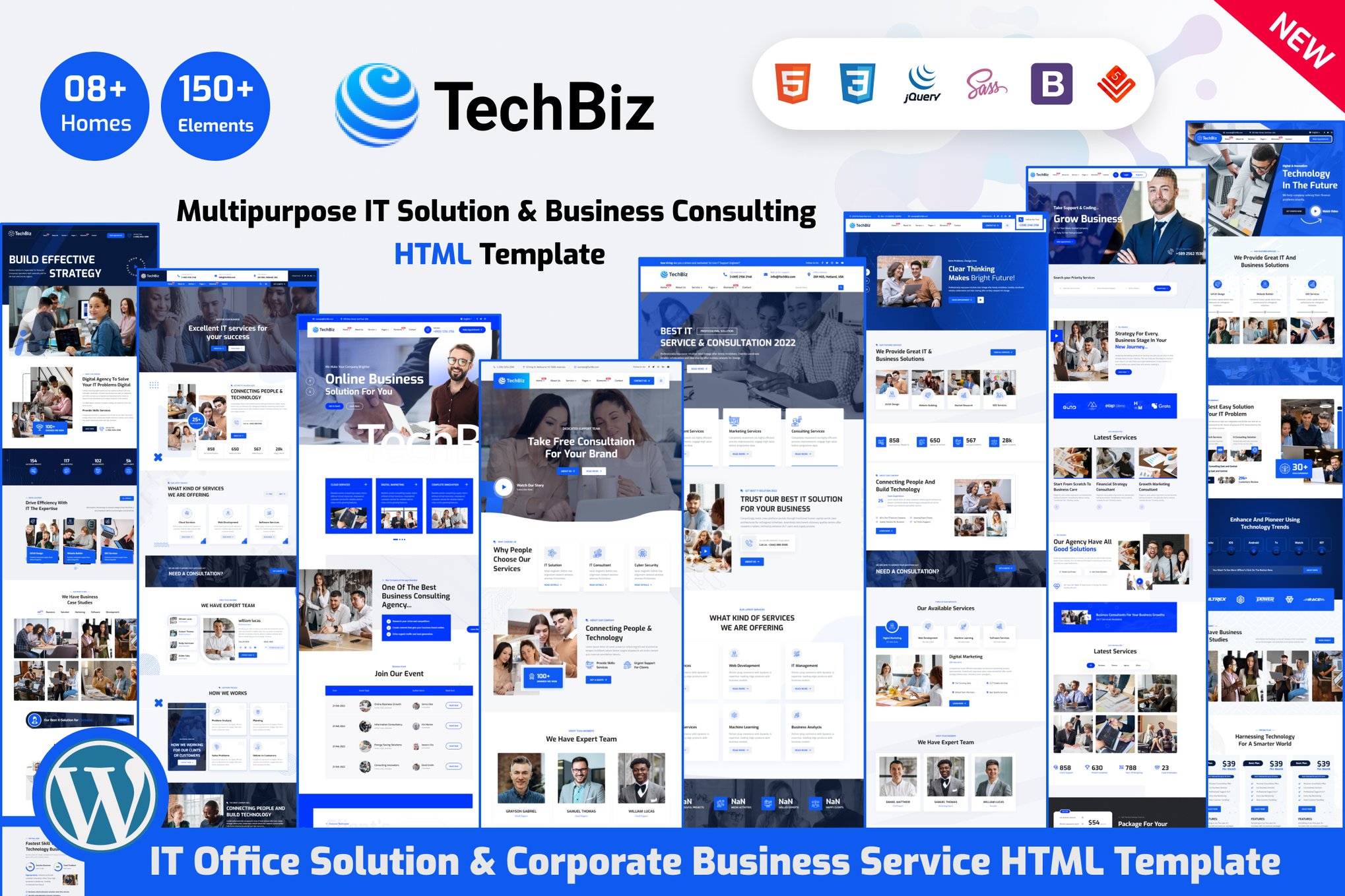 Imagen de portada de Techbiz - IT Solution & Business HTML Template (plantilla web)