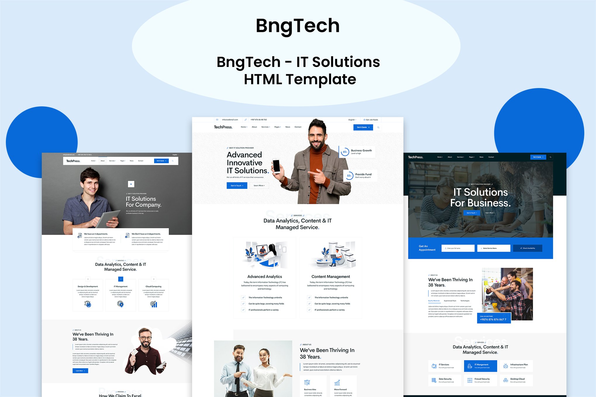 Imagen de portada de TechBuzz - Technology IT Solutions HTML Template (plantilla web)