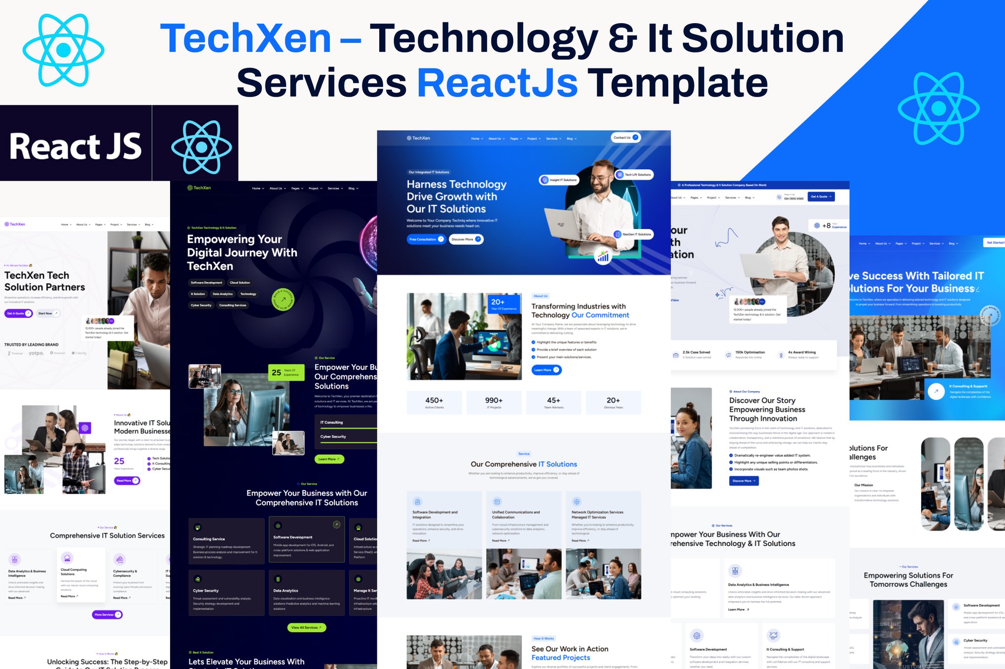 Imagen de portada de TechXen - It Solution Services ReactJs Template (plantilla web)