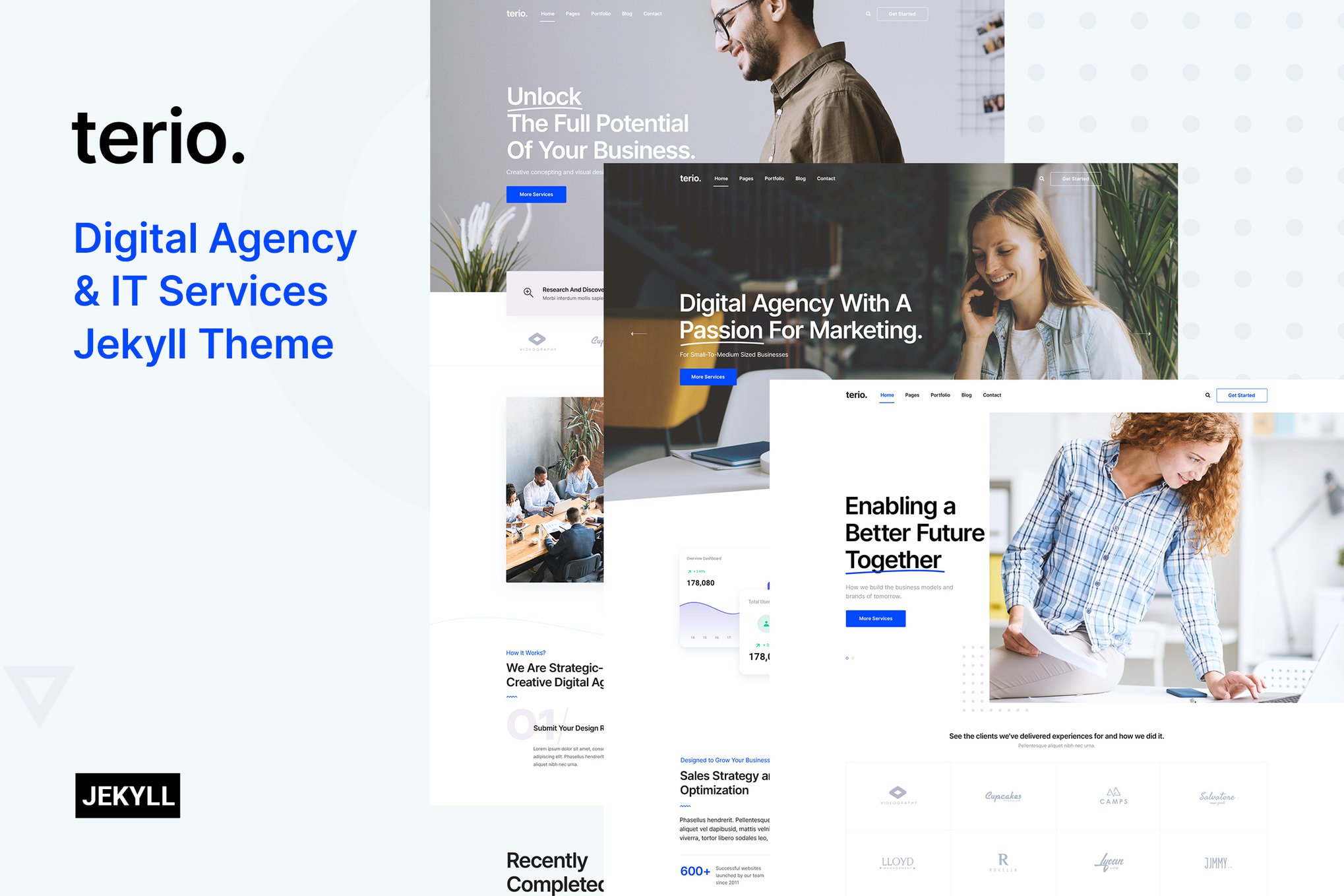Imagen de portada de Terio - Digital Agency & IT Services Jekyll Theme (plantilla web)