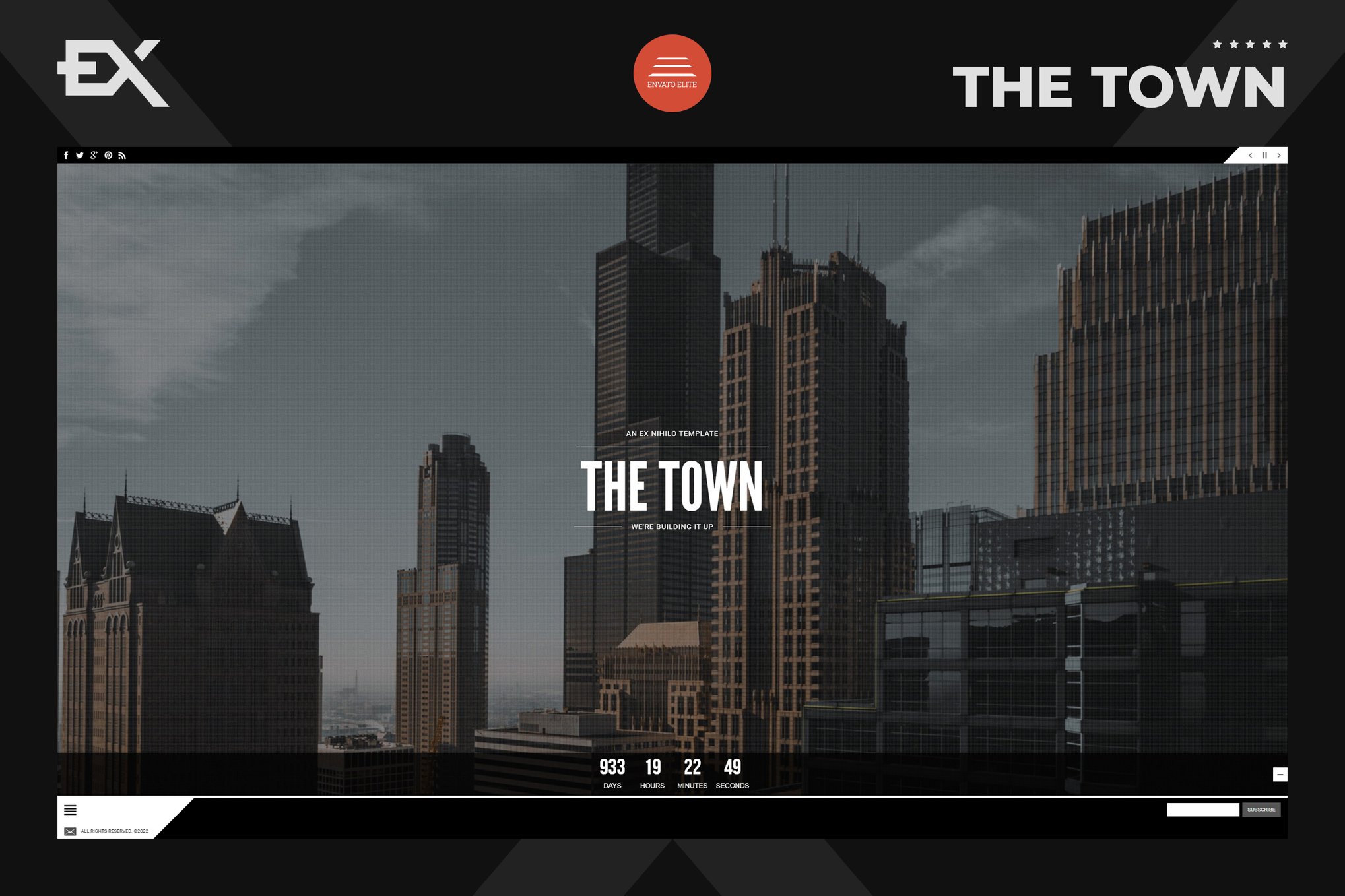 Imagen de portada de The Town - Responsive Coming Soon Page (plantilla web)