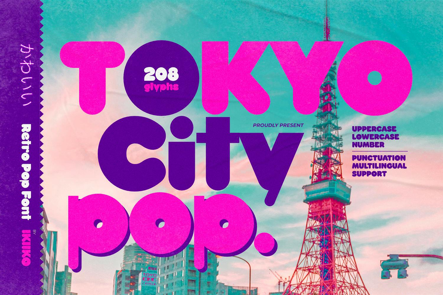 Imagen de portada de Tokyo City Pop - Retro Pop Font (fuente)