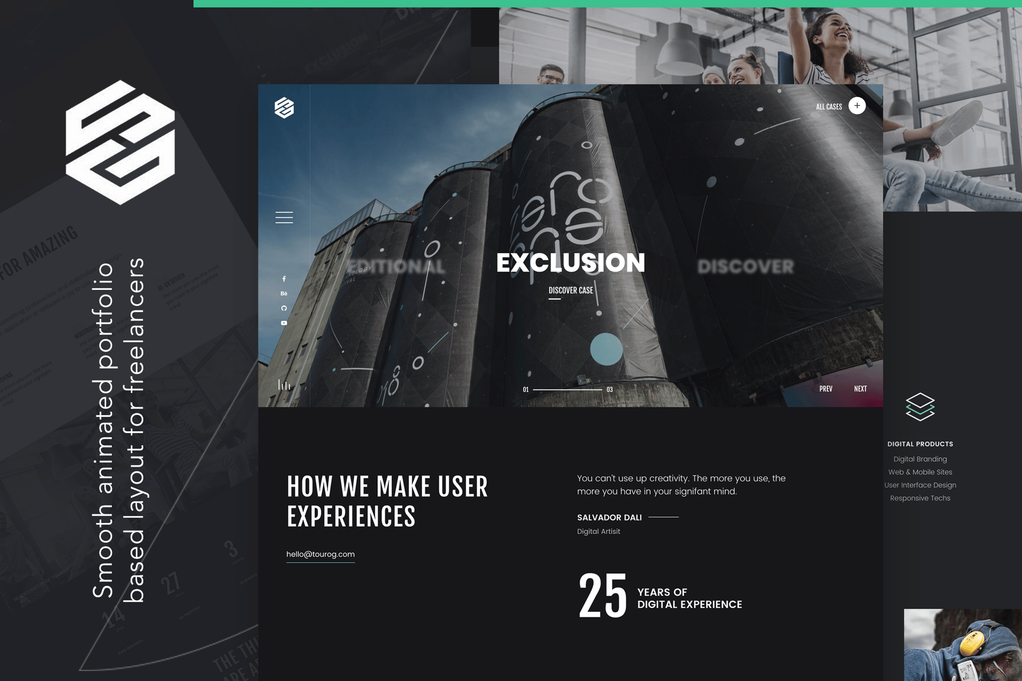 Imagen de portada de Tourog | Creative Agency for Digital Age (plantilla web)