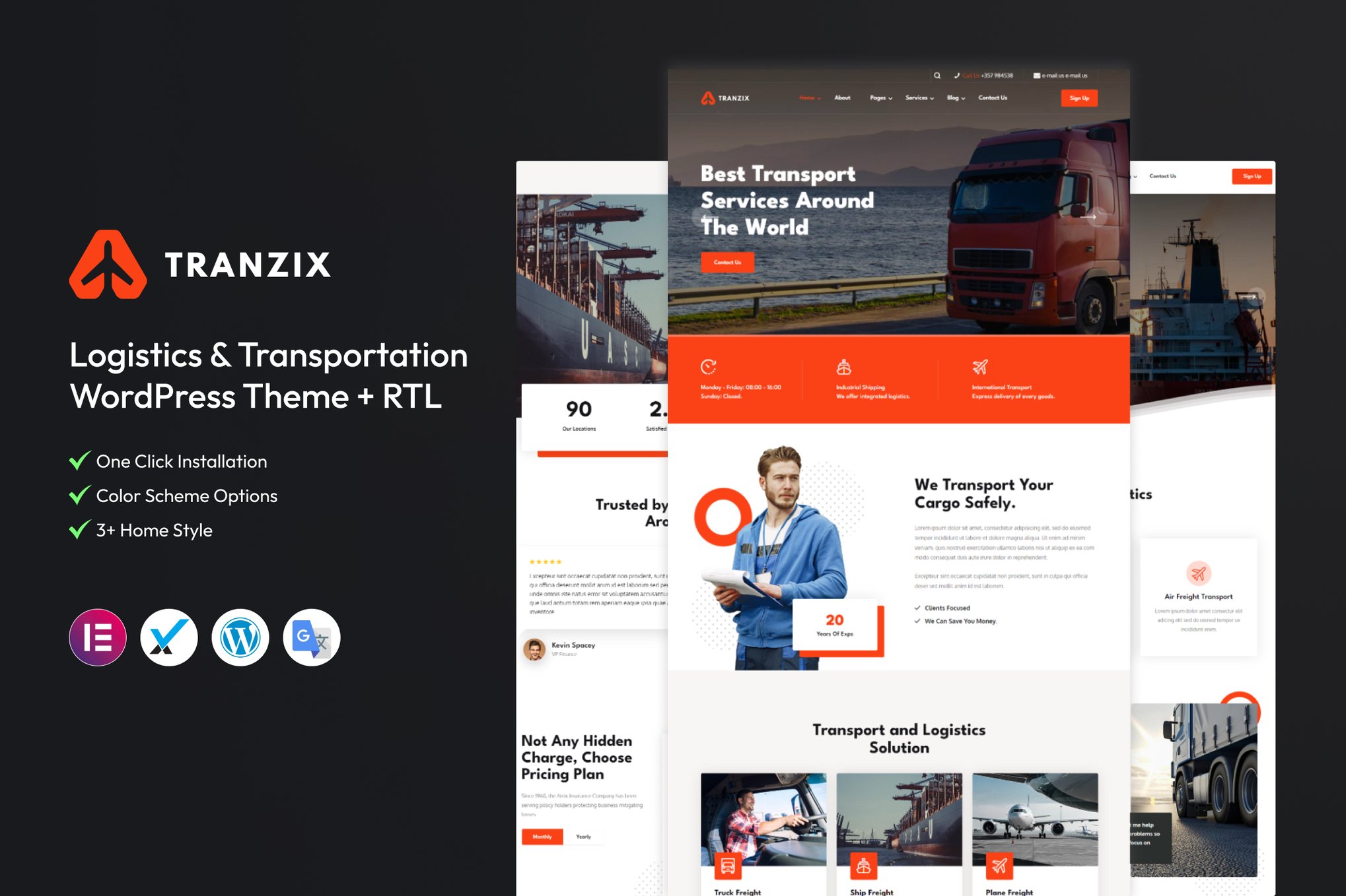 Imagen de portada de Tranzix - Logistics & Transport WordPress Theme (tema)