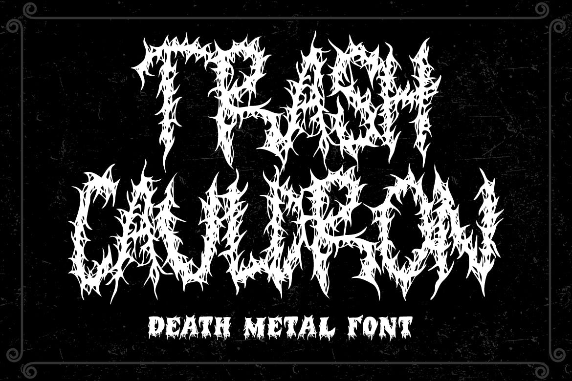 Imagen de portada de Trash Cauldron – Death Metal Font (fuente)