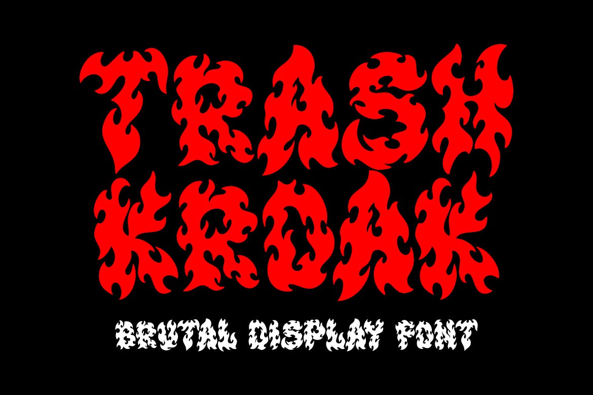Imagen de portada de Trash Kroak - Brutal Display Font (fuente)