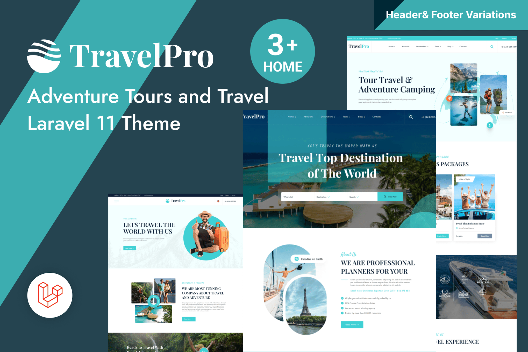 Imagen de portada de TravelPro -Tour & Travel Agency Laravel Template (plantilla web)