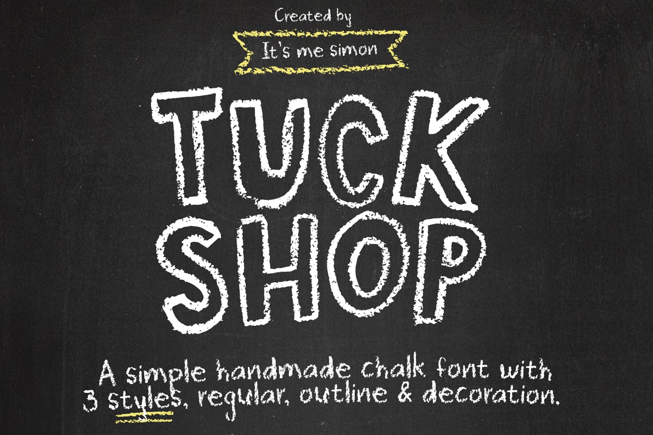 Imagen de portada de Tuck Shop font (fuente)