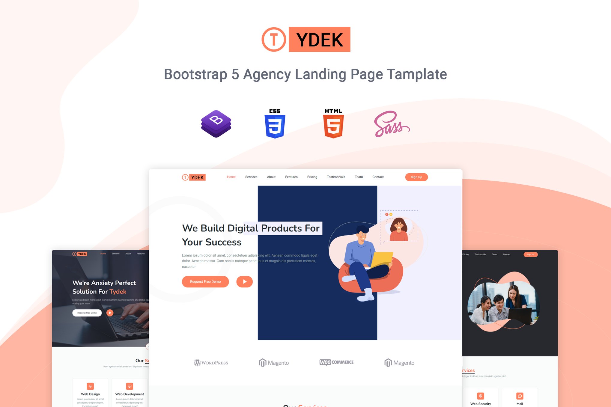 Imagen de portada de Tydek - Creative Agency Landing Page Tamplate (plantilla web)