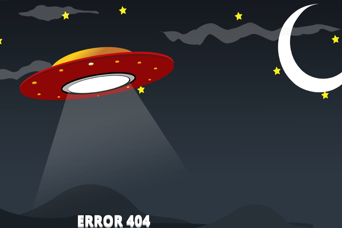 Imagen de portada de UFO 404 - Animated 404 Page (plantilla web)