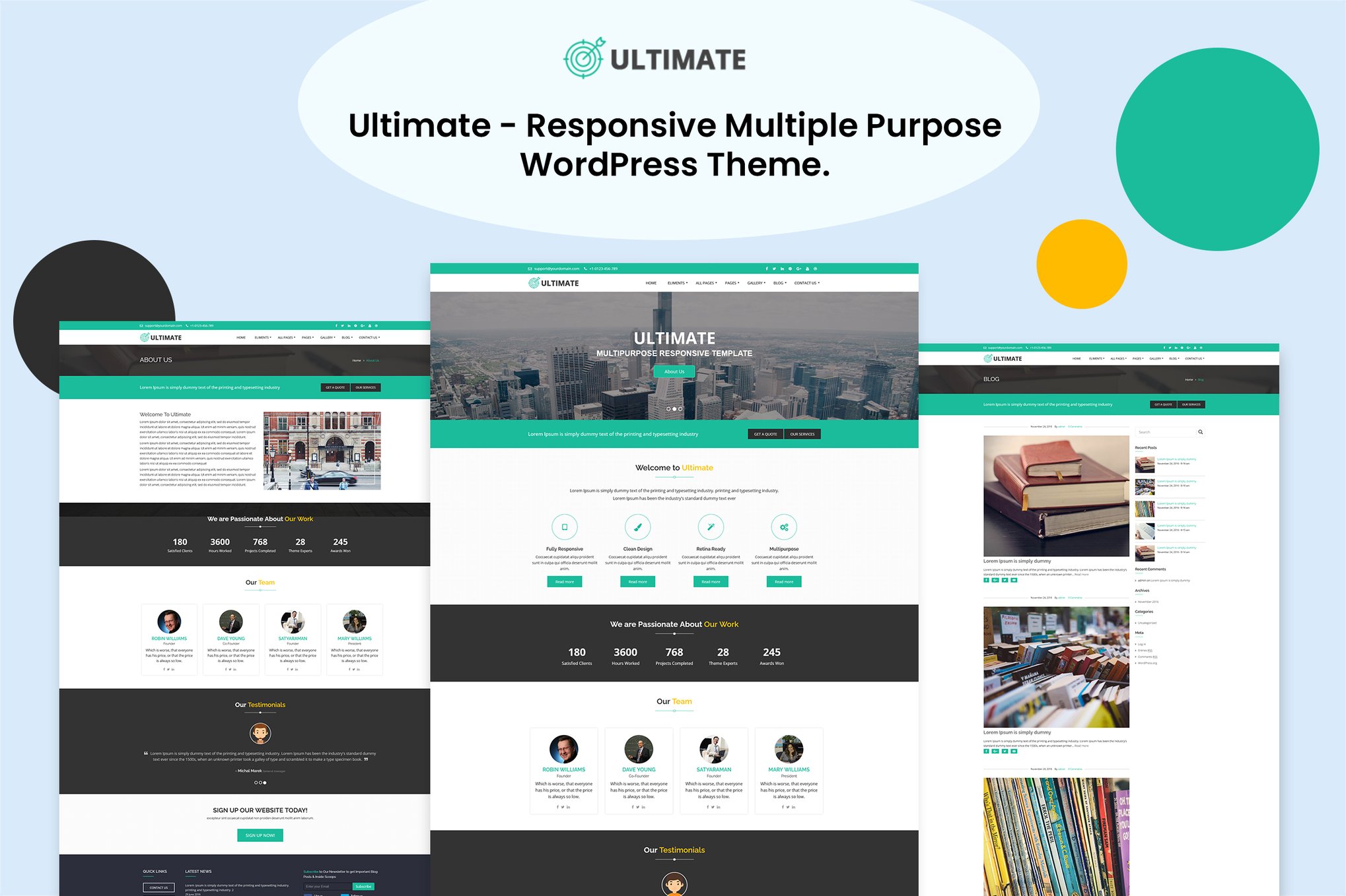 Imagen de portada de Ultimate - Responsive Multiple Purpose WordPress (tema)