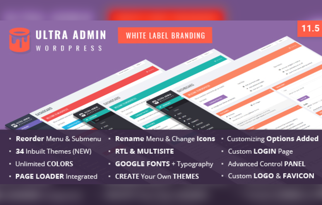 Imagen de portada de Ultra WordPress Admin Theme (plugin)