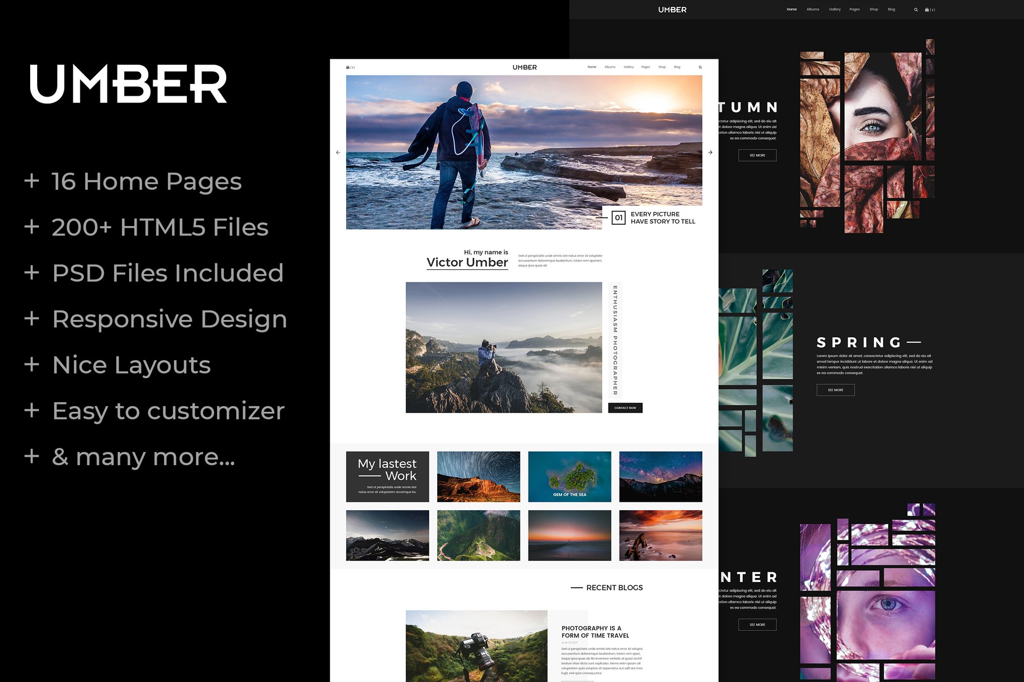 Imagen de portada de Umber | Photography HTML5 Template (plantilla web)