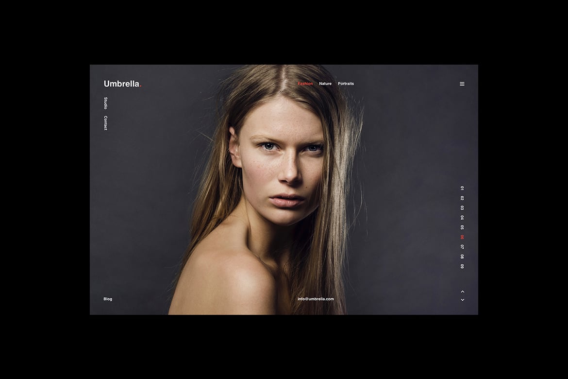 Imagen de portada de Umbrella – Photography HTML Template (plantilla web)