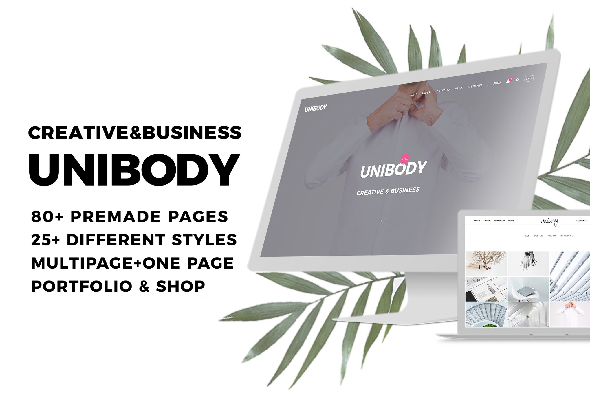 Imagen de portada de Unibody - Multipurpose Creative and Business (plantilla web)