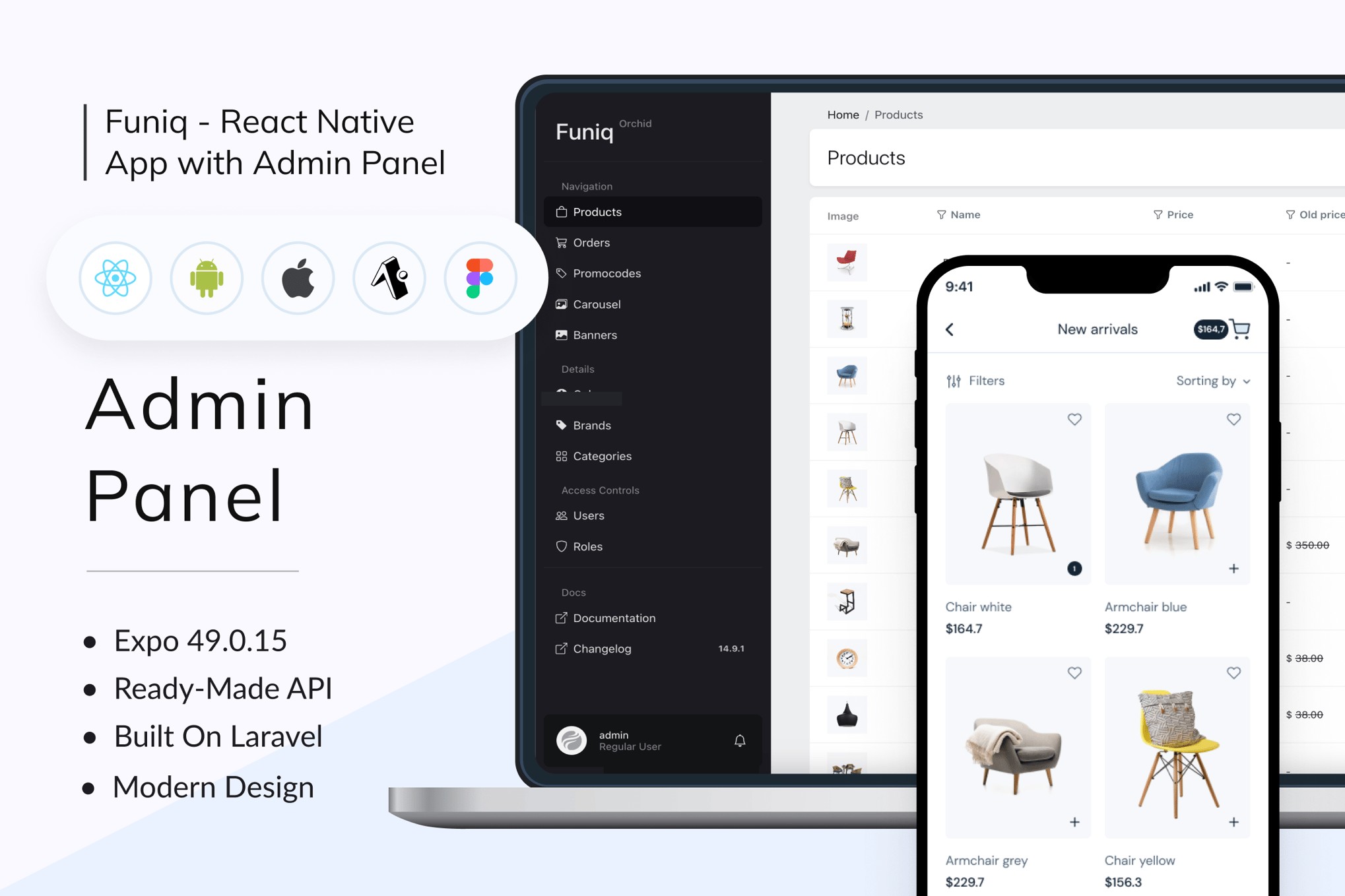 Imagen de portada de Unimor - Furniture Store App Expo (plantilla web)