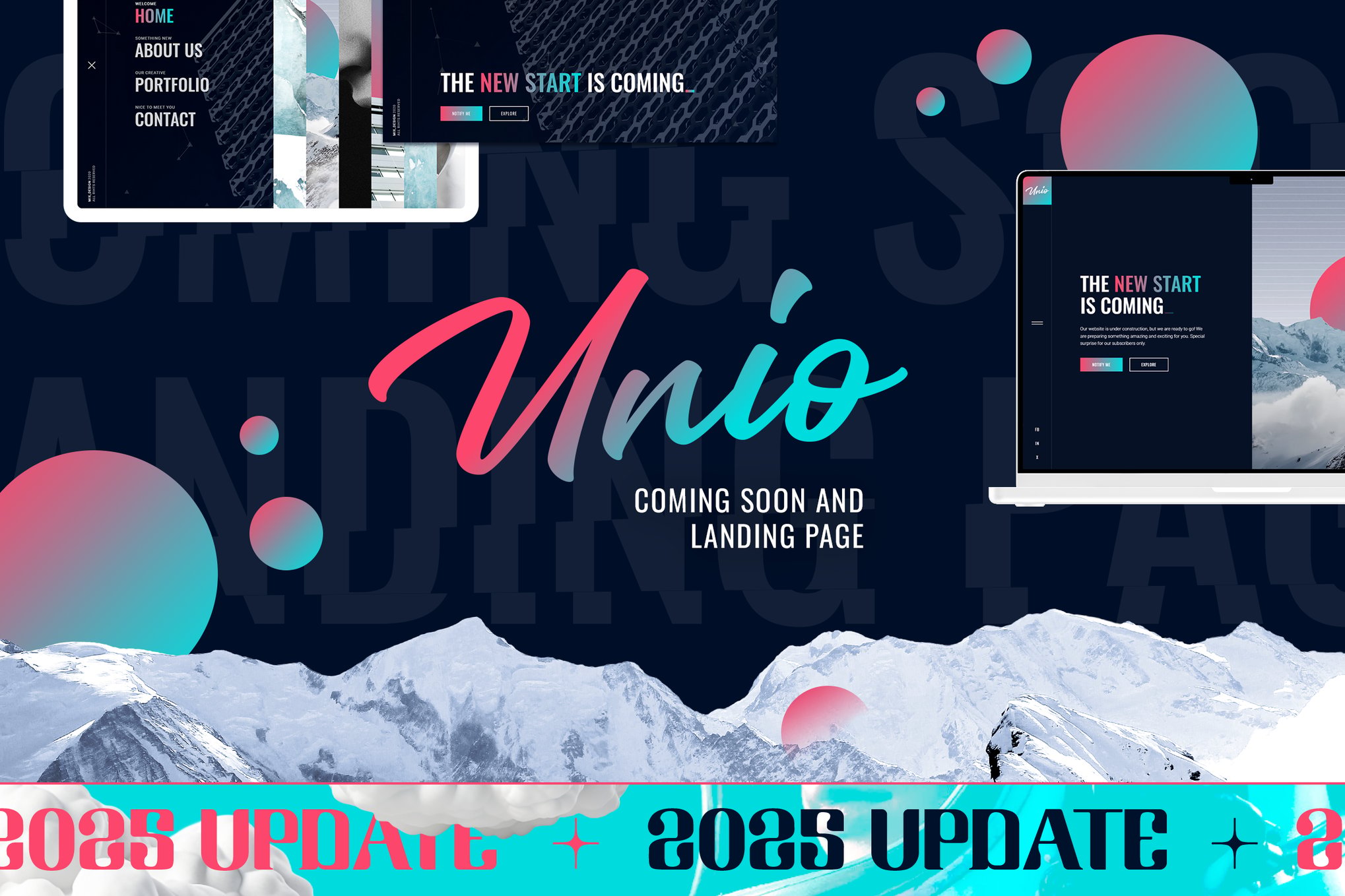 Imagen de portada de Unio - Coming Soon & Landing Page Template (plantilla web)