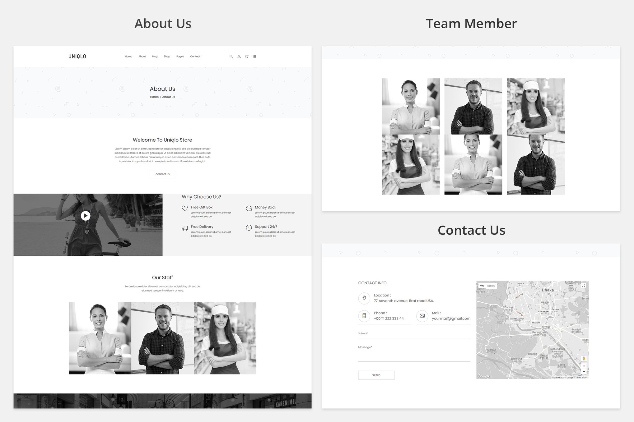 Imagen de portada de Uniqlo - Minimal HTML Template (plantilla web)