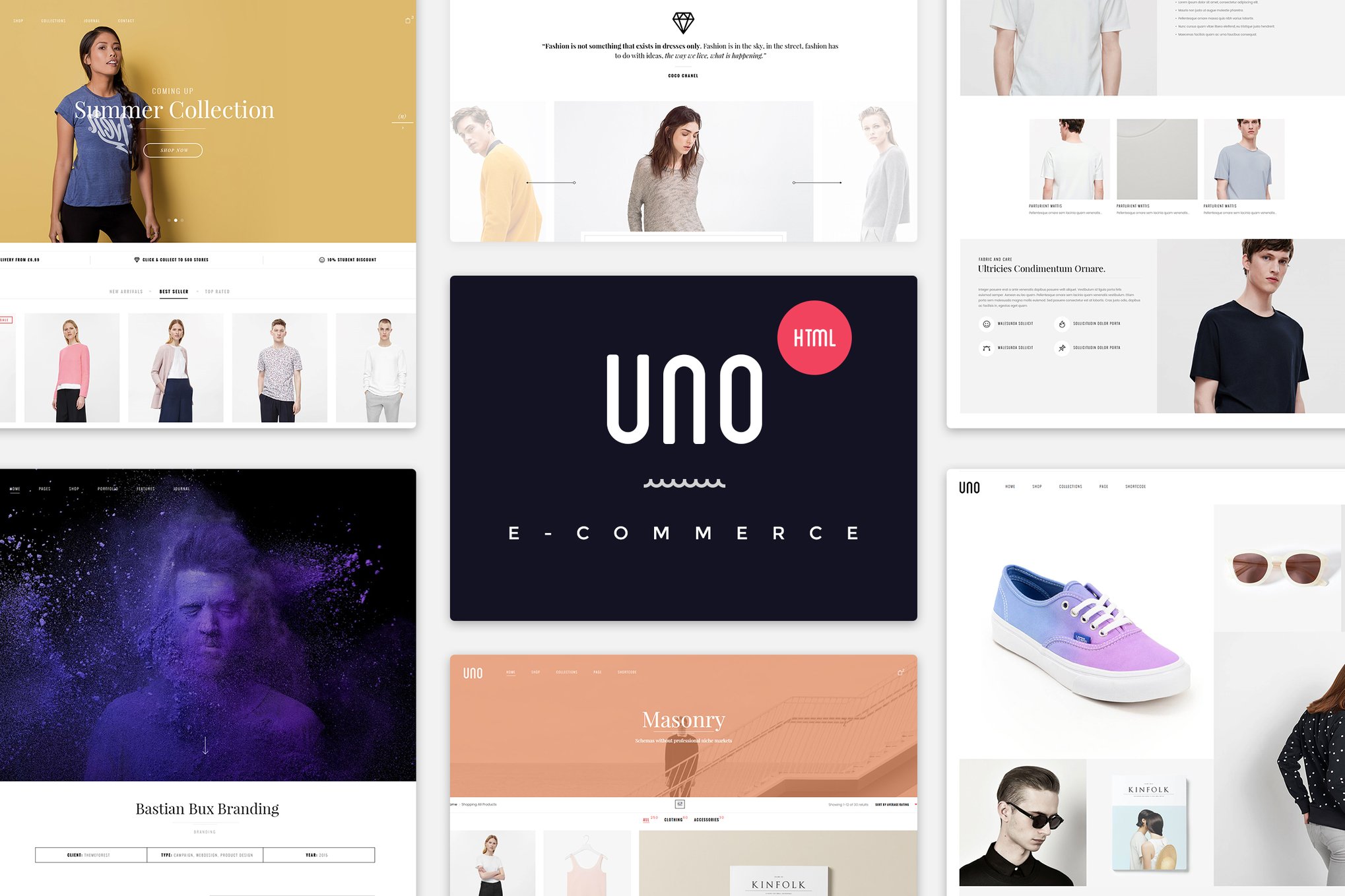 Imagen de portada de UNO | Multi Store Responsive HTML Template (plantilla web)