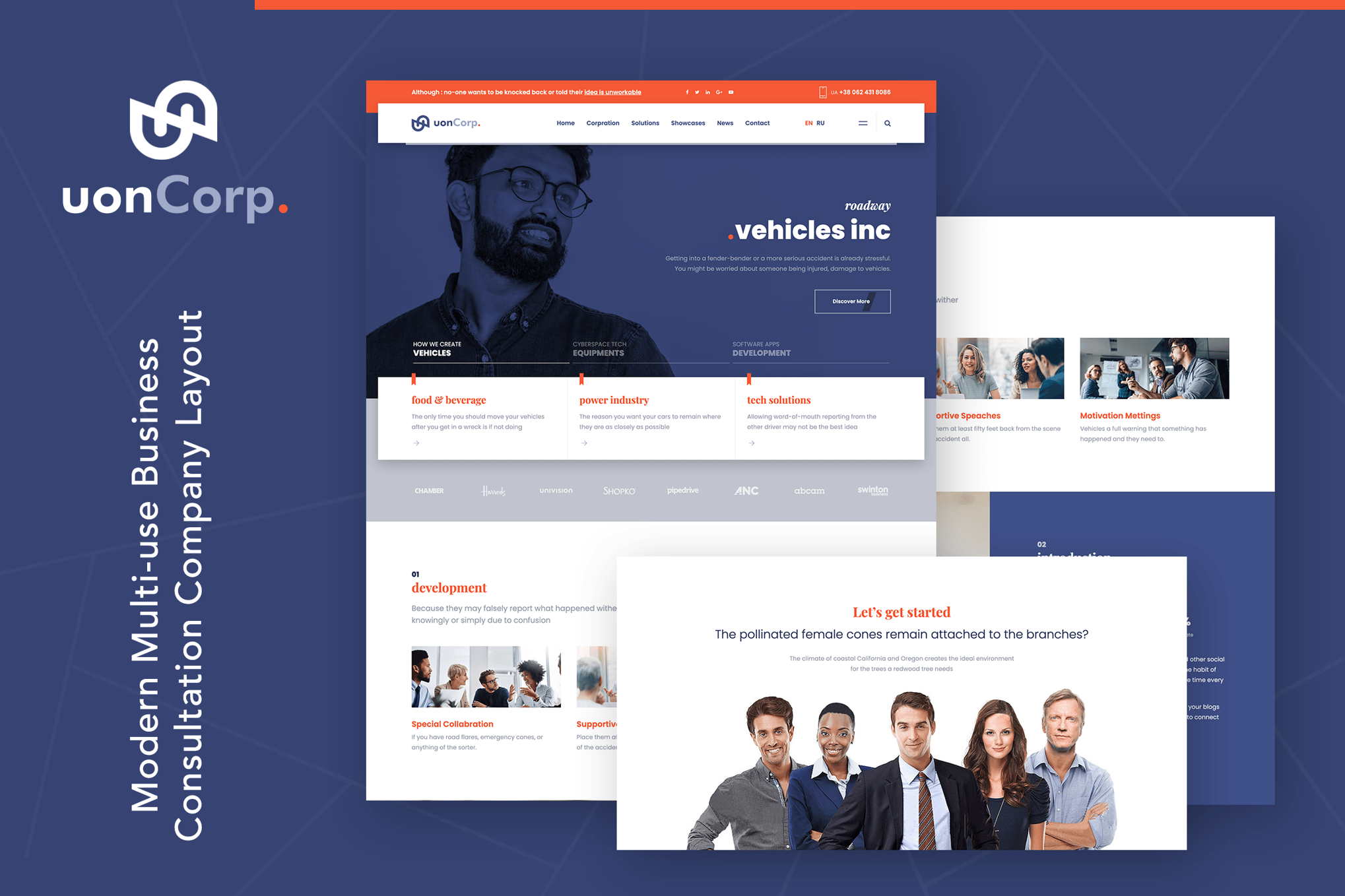Imagen de portada de Uon Corp | Business Solutions Consulting Companies (plantilla web)