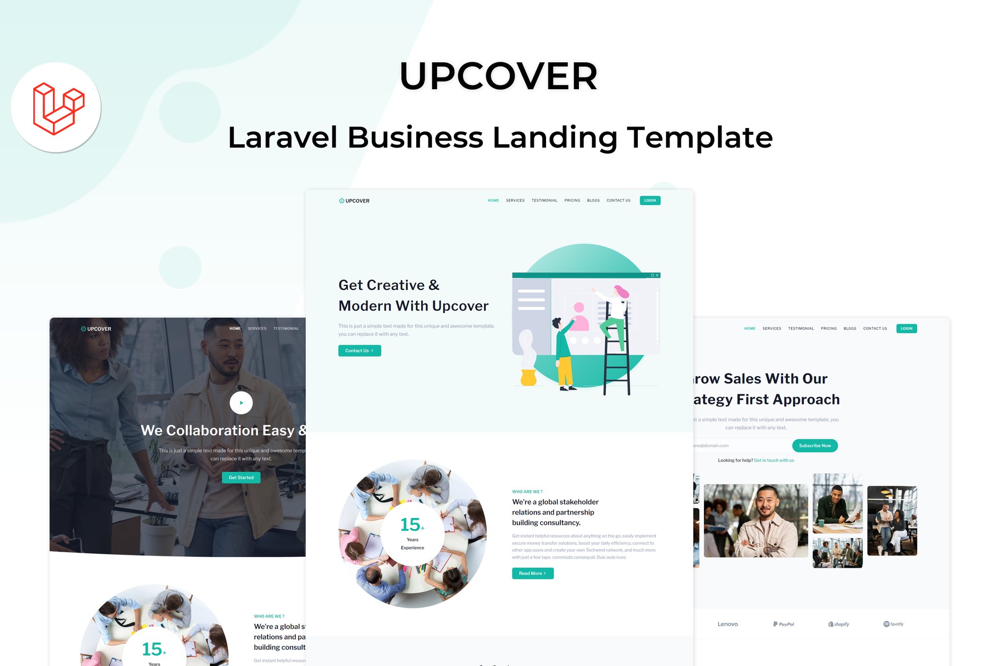 Imagen de portada de Upcover - Laravel Business Landing Page Template (plantilla web)