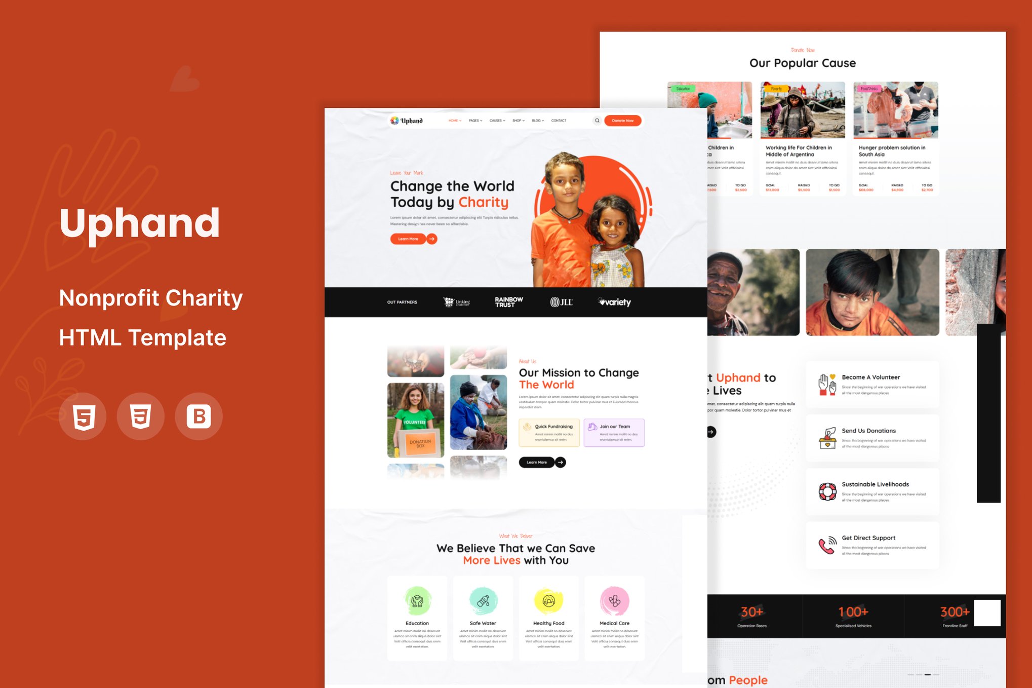 Imagen de portada de Uphand - Nonprofit Charity HTML Template (plantilla web)
