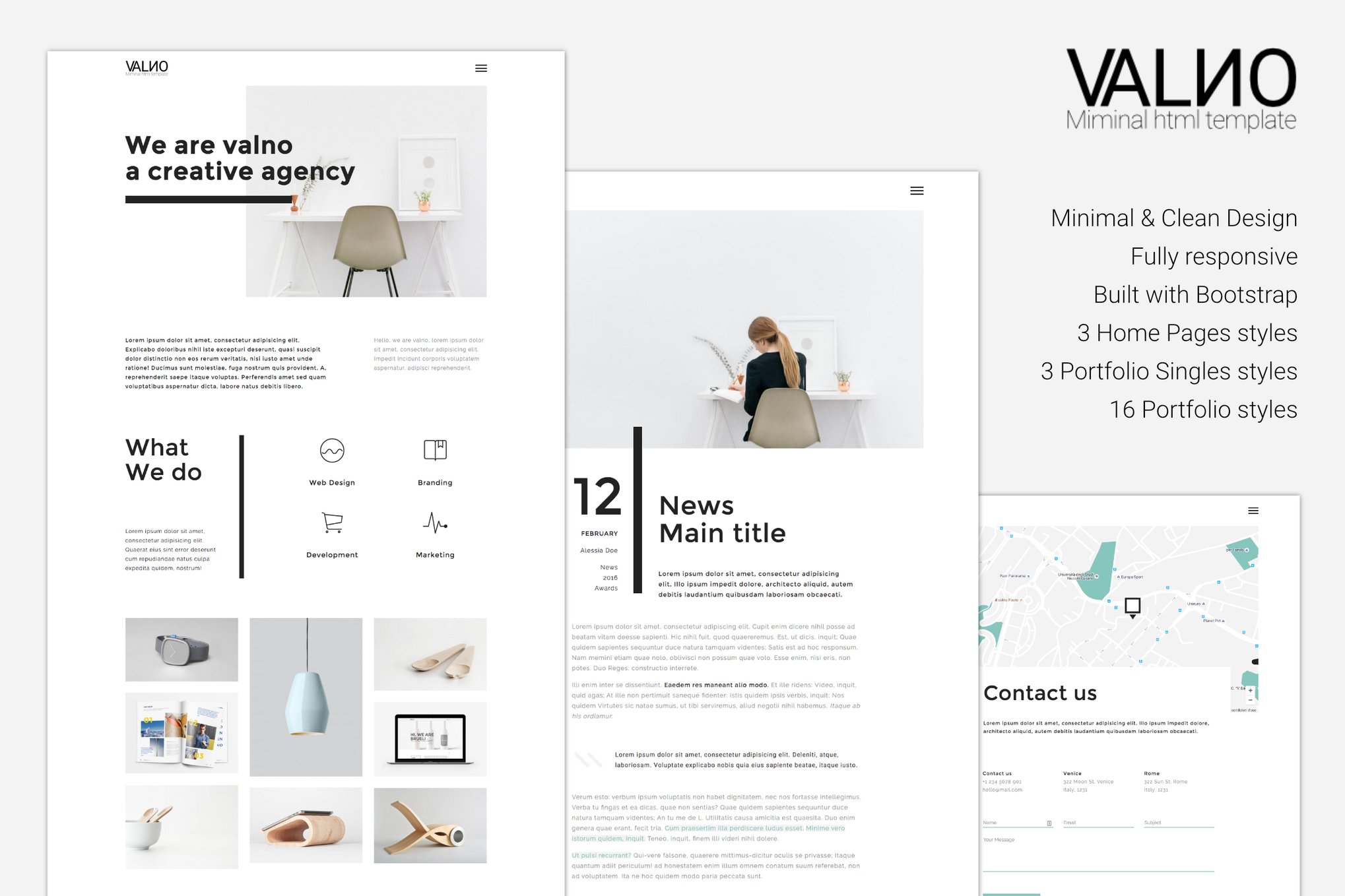 Imagen de portada de Valno - Minimal Creative Multi page Portfolio (plantilla web)