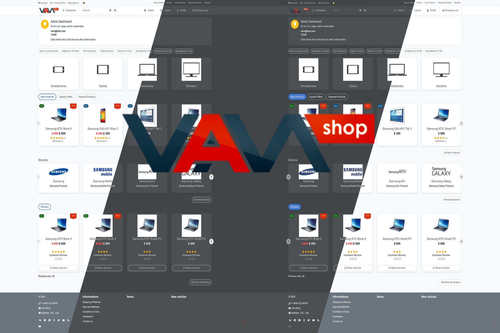 Imagen de portada de VamShop Online Shopping Cart eCommerce Site (plantilla web)