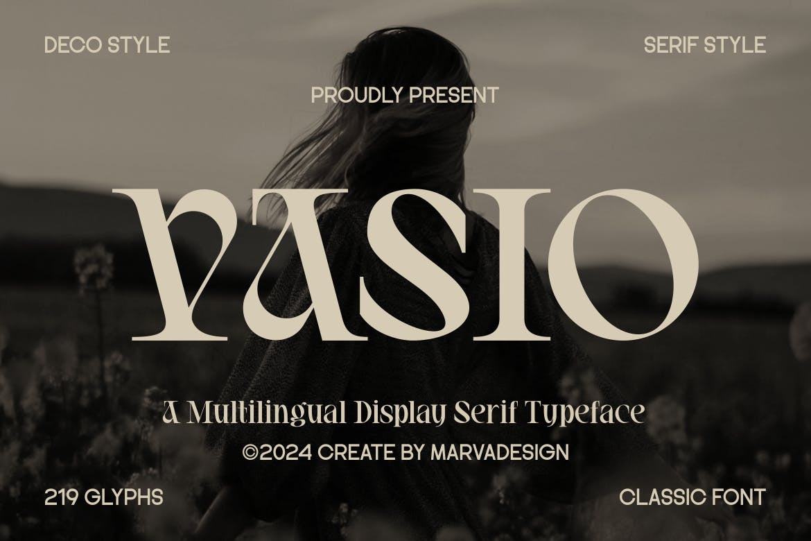 Imagen de portada de Vasio - Classic Display Serif Font (fuente)