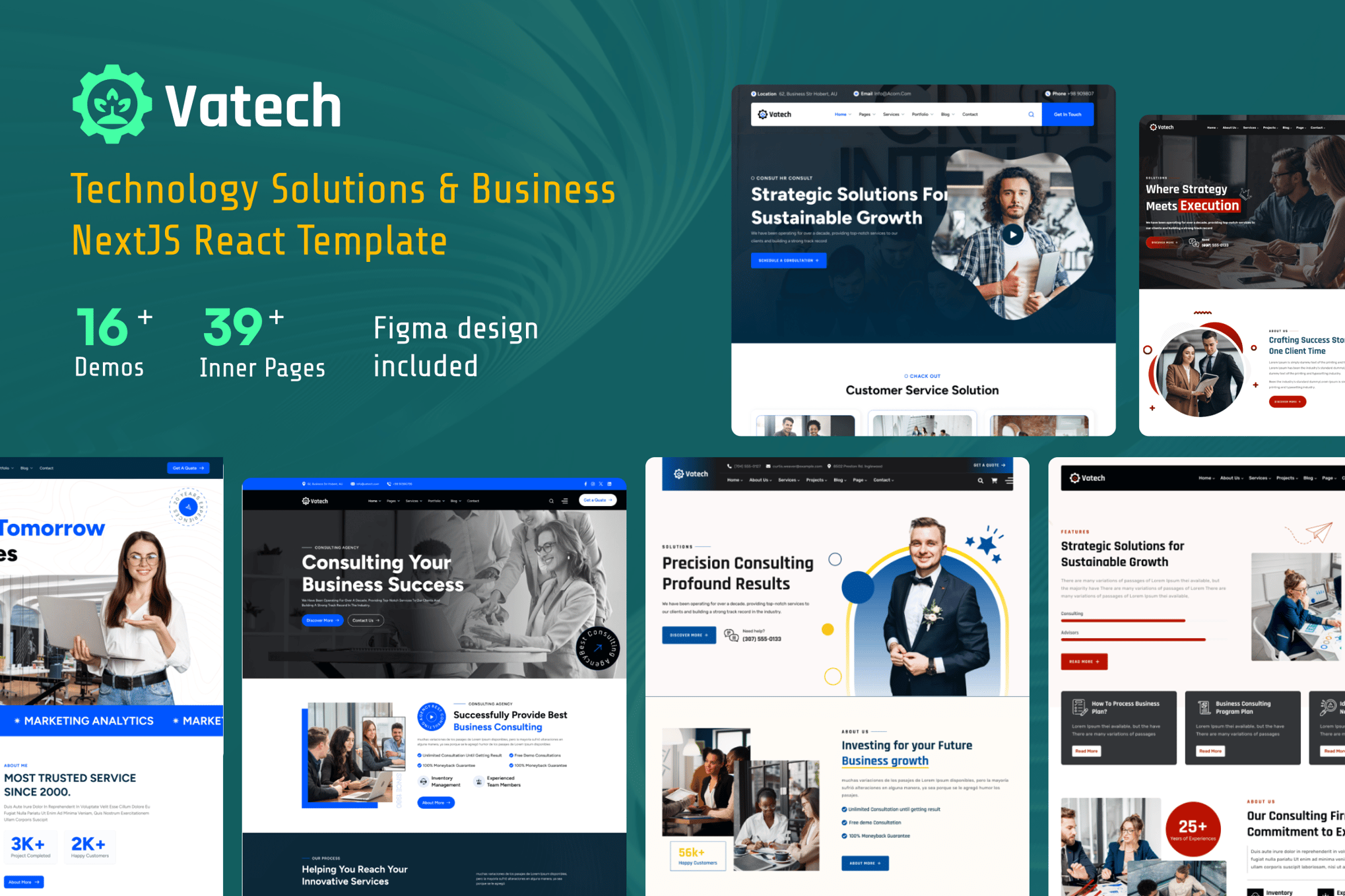 Imagen de portada de Vatech - Technology Solutions NextJS Template (plantilla web)