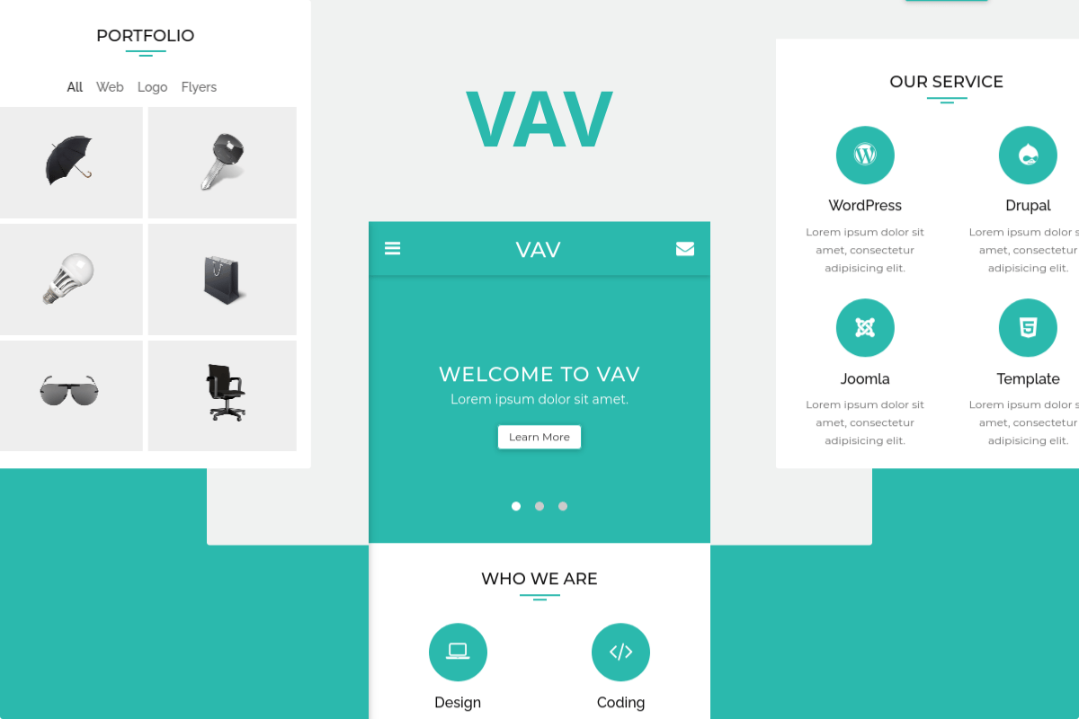 Imagen de portada de VAV - Clean Mobile Template (plantilla web)