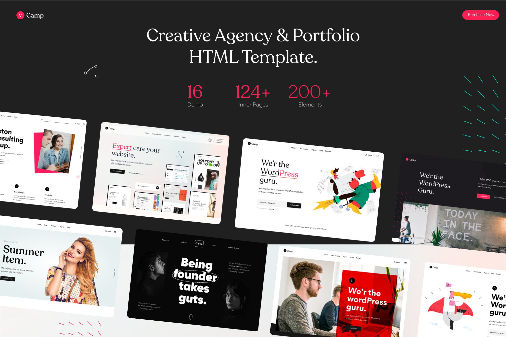 Imagen de portada de vCamp - Creative Agency & Portfolio HTML5 Template (plantilla web)
