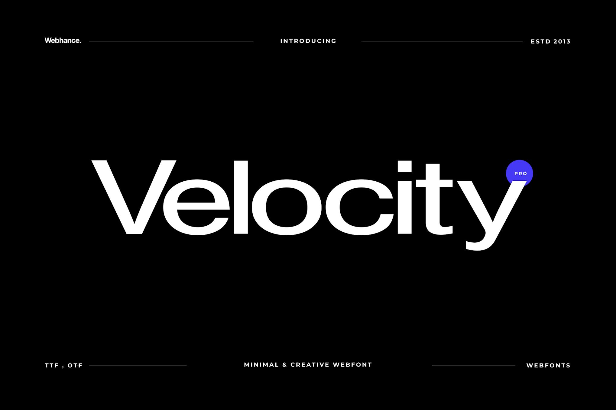 Imagen de portada de Velocity - Premium Sans-Serif font (fuente)