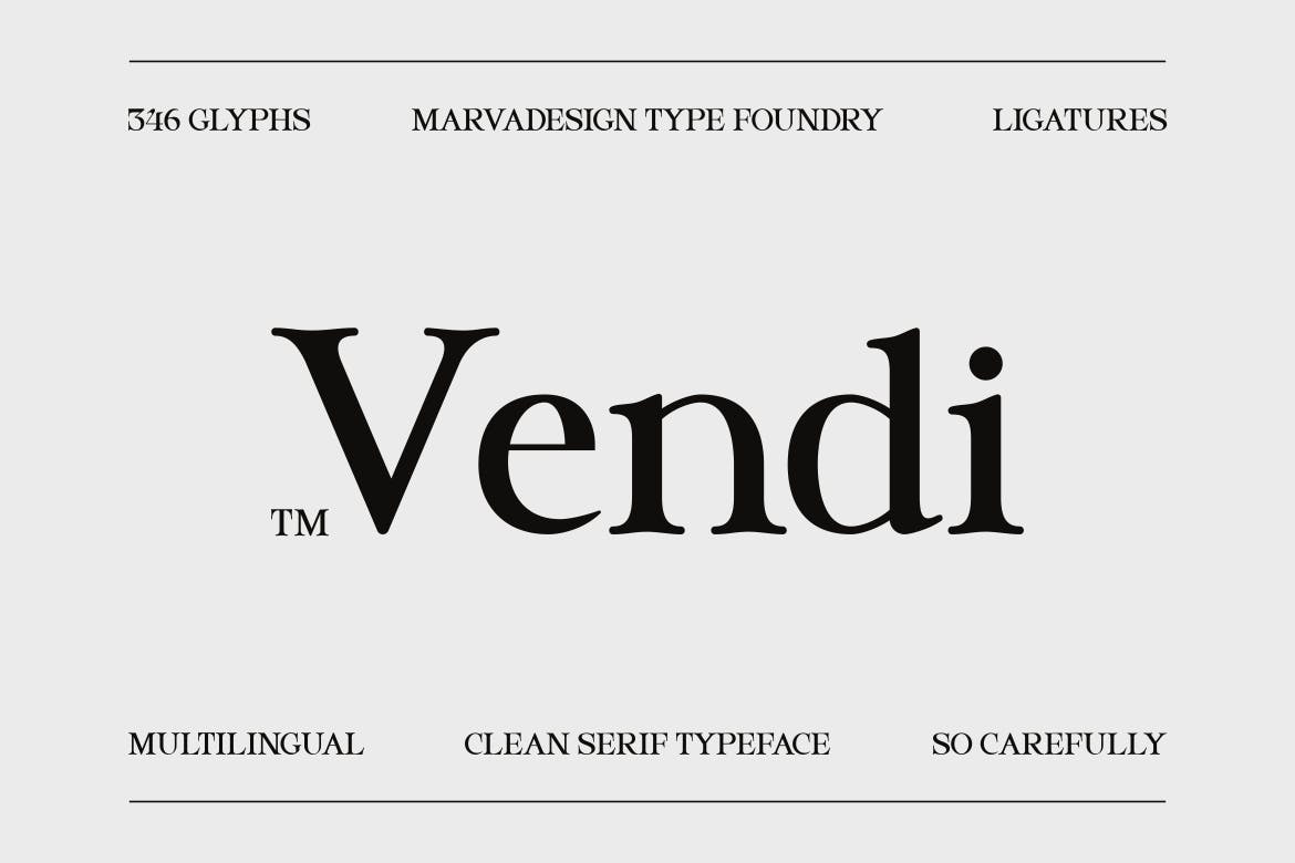 Imagen de portada de Vendi - Clean Serif Typeface (fuente)