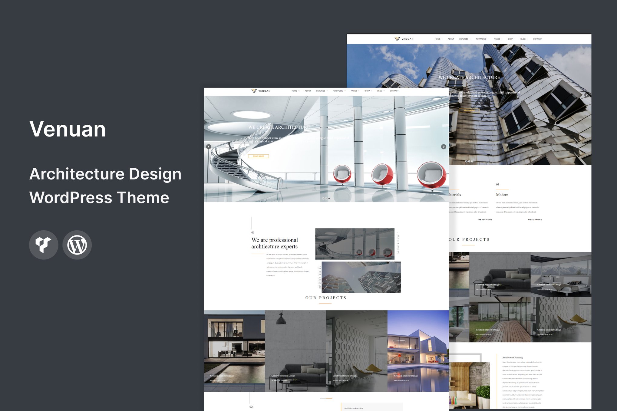 Imagen de portada de Venuan - Architecture Design WordPress Theme (tema)