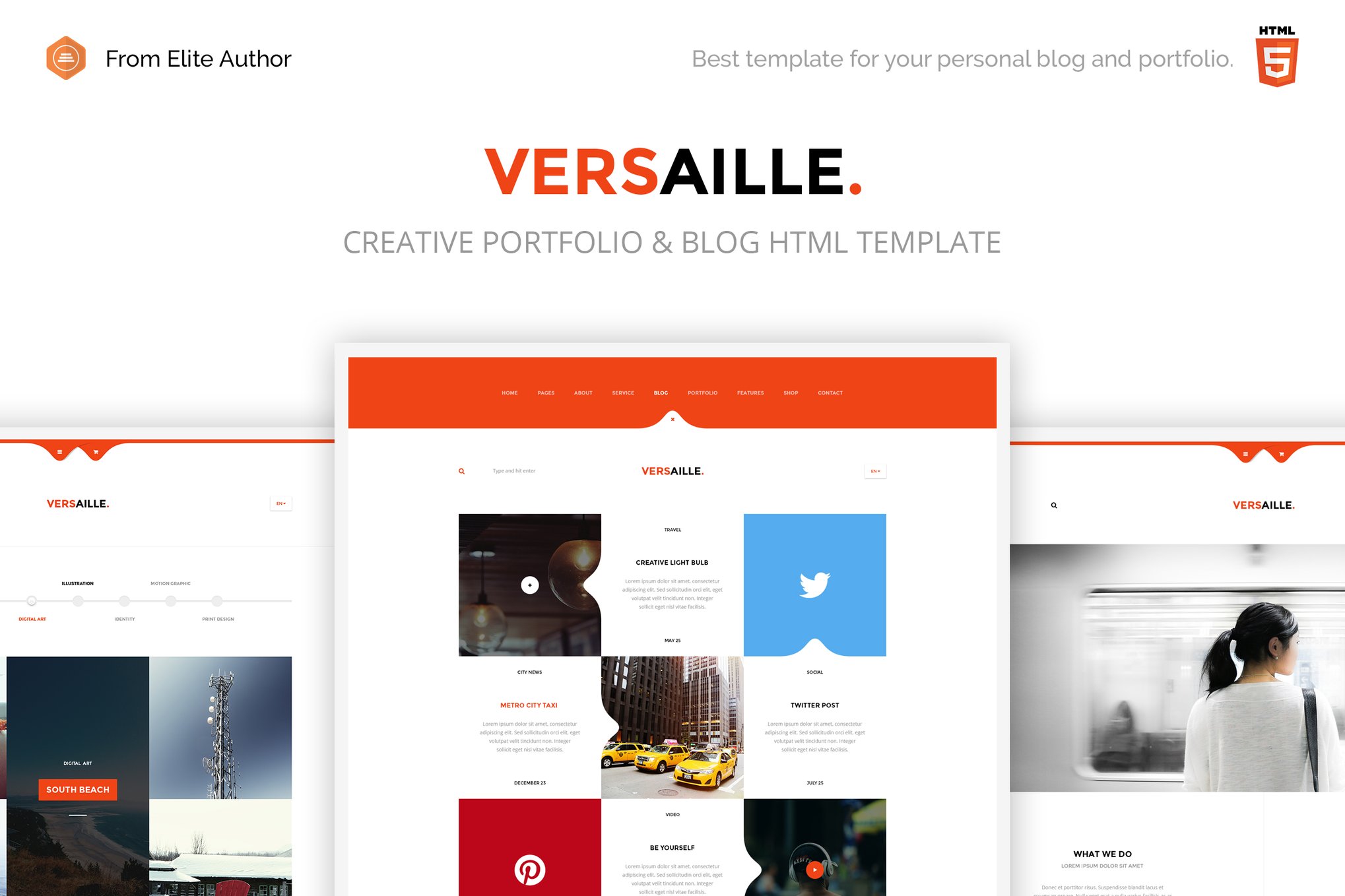Imagen de portada de Versaille - Personal Blog HTML5 Template (plantilla web)