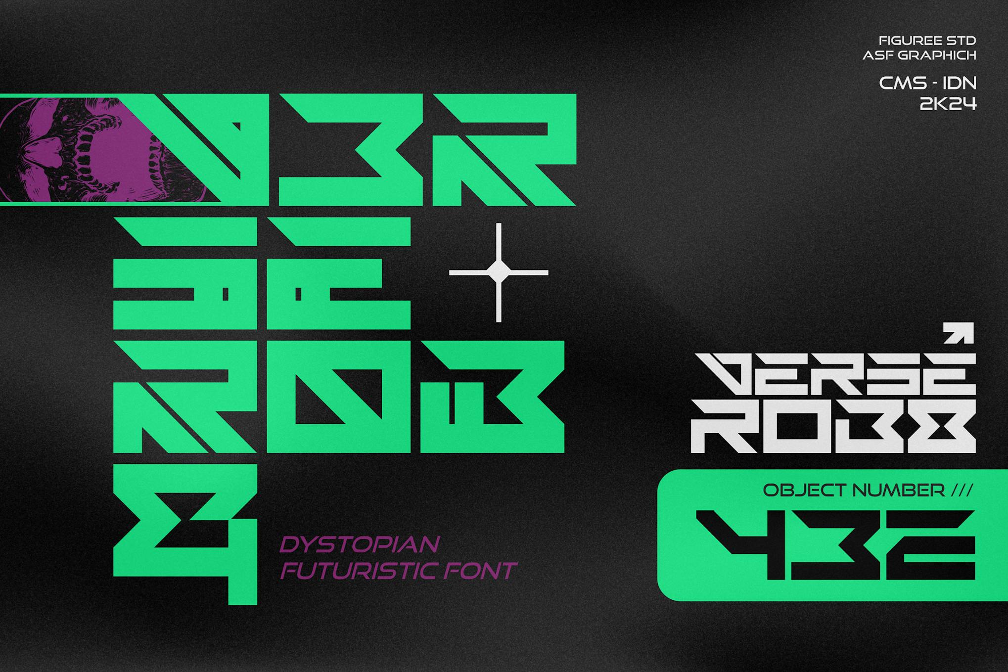 Imagen de portada de Verse Robo – Dystopian Futuristic Font (fuente)